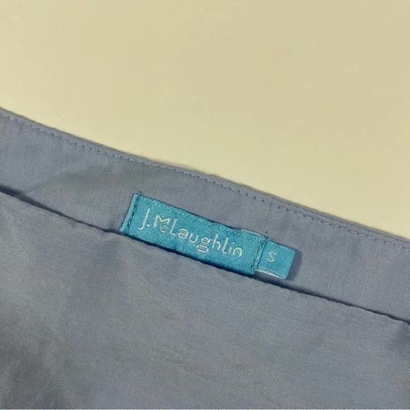 J McLaughlin Silk Blend Natasha Blouse Off Shoulder Blue - Picture 5 of 7